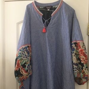 Johnny Was plus-size tunic blouse